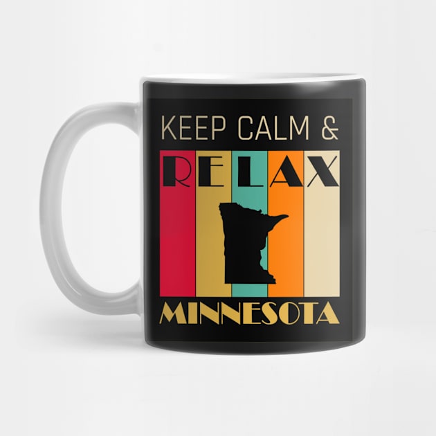 MINNESOTA - US STATE MAP - KEEP CALM & RELAX by LisaLiza